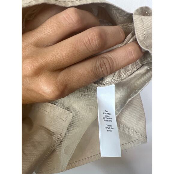 NWT Marissa Webb Brielle Canvas and Tulle Seamed Trench Vest Top Blouse - Picture 6 of 9